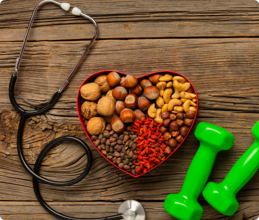 nuts-spices-wood-table image